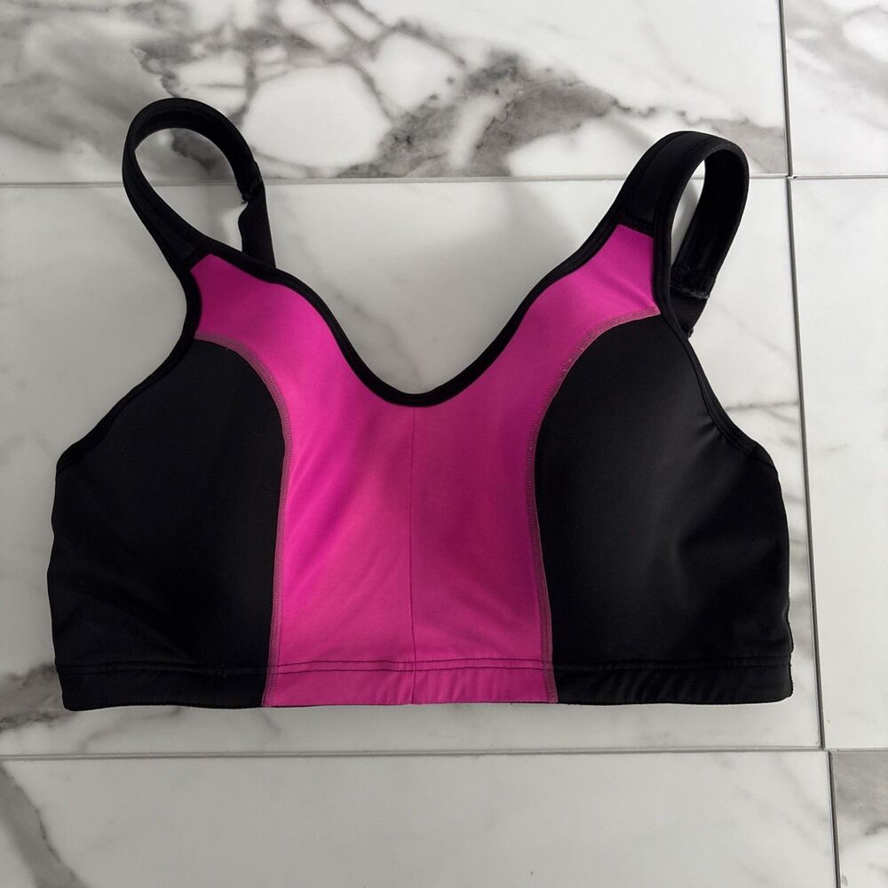 Marika High Impact Underwire Sports Bra Black Pink Size 42C